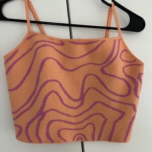 Orange and Purple Crop Top